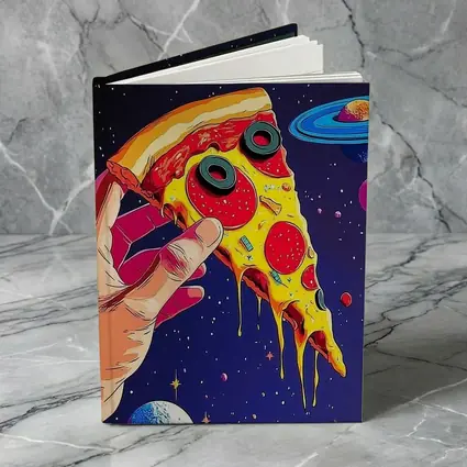 Pop Art Pizza Slice Colorful Space Galaxy