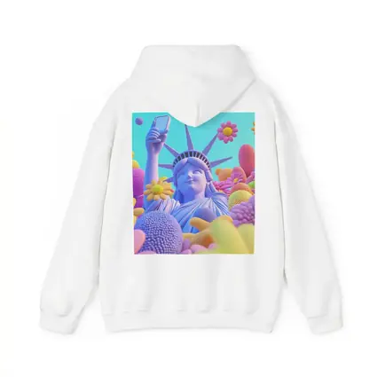 Statue of Liberty Selfie Pastel Floral Pop