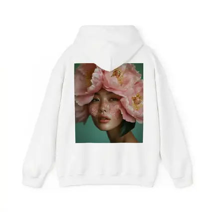 Woman With Pink Peonies Floral Portrait