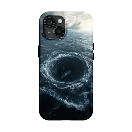Sailboat Caught In Ocean Whirlpool Storm