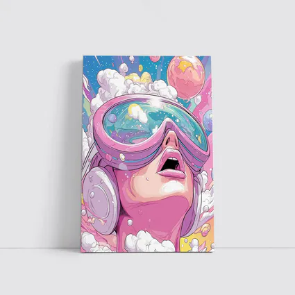 Anime Girl VR Goggles Cosmic Space Dream