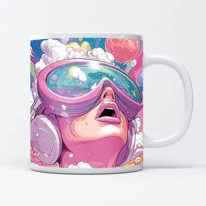 Anime Girl VR Goggles Cosmic Space Dream