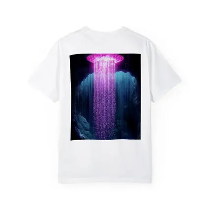 Neon Pink UFO Shower Cave Dark Fantasy