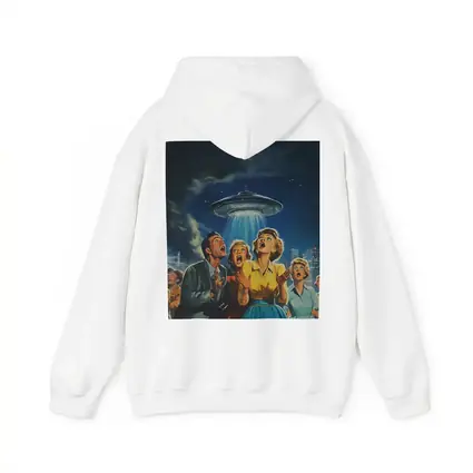 Retro Fifties UFO Invasion Panic City Night