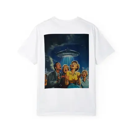 Retro Fifties UFO Invasion Panic City Night