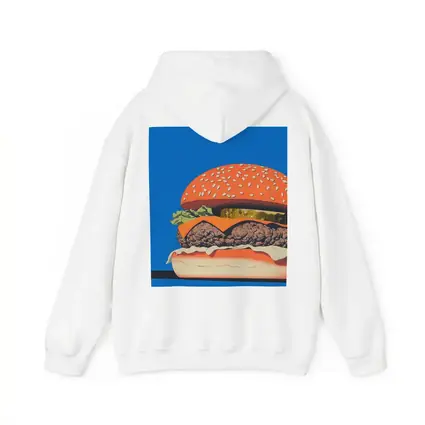 Cheeseburger Pop Art Blue Background