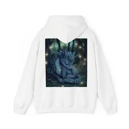 Sleeping Dragon Unicorn Glowing Enchanted Forest