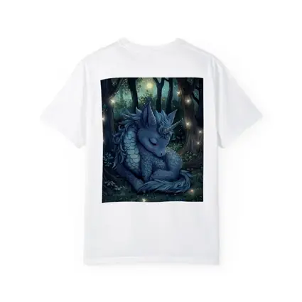Sleeping Dragon Unicorn Glowing Enchanted Forest