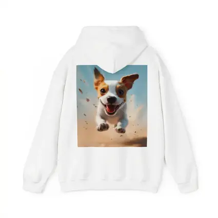 Jack Russell Puppy Running Sandy Blue Sky