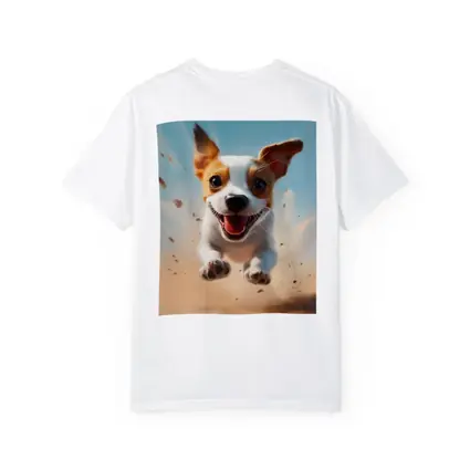 Jack Russell Puppy Running Sandy Blue Sky
