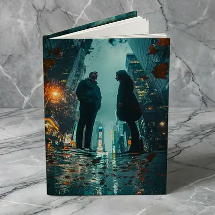 Couple Facing Each Other Rainy New York City
