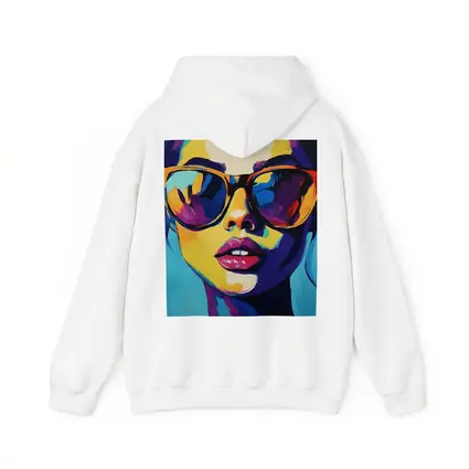 Pop Art Woman Portrait With Colorful Sunglasses