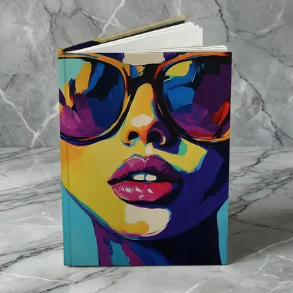 Pop Art Woman Portrait With Colorful Sunglasses