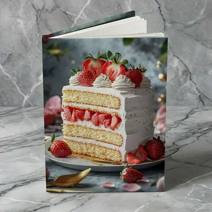 Strawberry Layer Cake White Cream Dessert