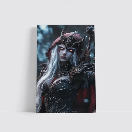 Dark Elf Warrior Queen Snowy Forest