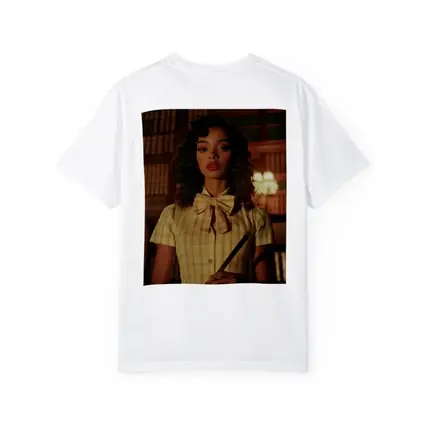 Young Woman Library Retro Dark Academia Portrait