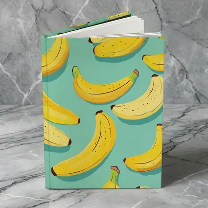 Yellow Bananas Pattern On Teal Background