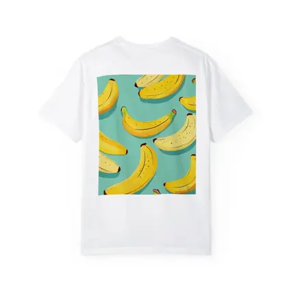 Yellow Bananas Pattern On Teal Background