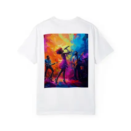 Live Band Singer Oil Paint Colorful Art