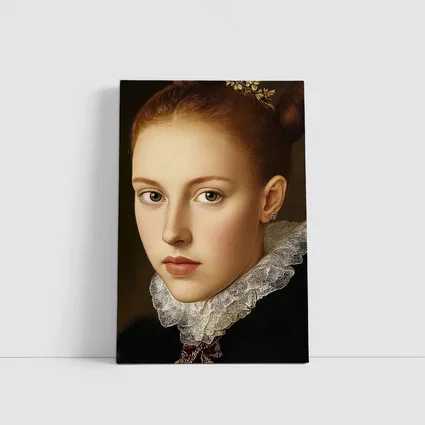 Renaissance Portrait Young Girl Lace Collar
