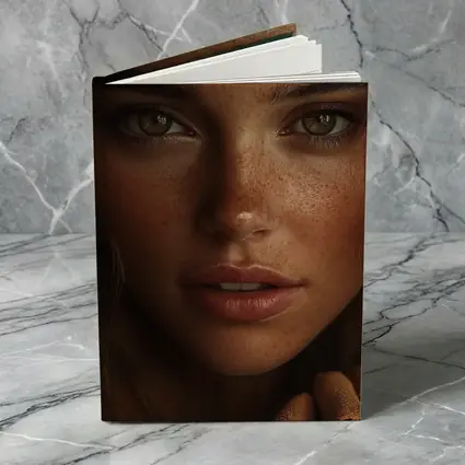 Young Woman Green Eyes Freckles Portrait