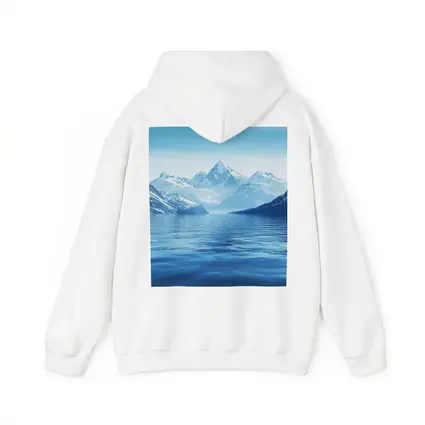 Snow Capped Mountains Over Blue Lake