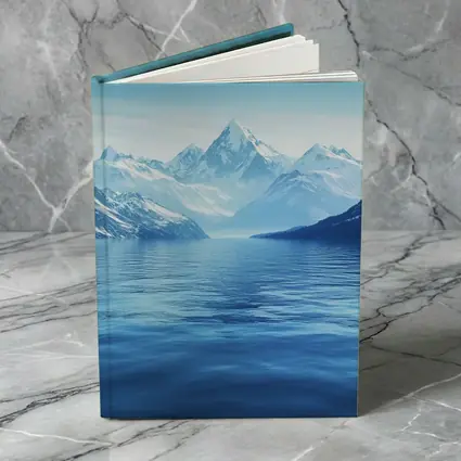 Snow Capped Mountains Over Blue Lake