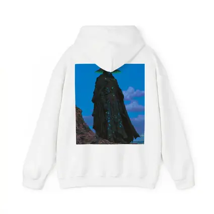 Dark Fantasy Sorcerer Standing On Rocky Cliffs