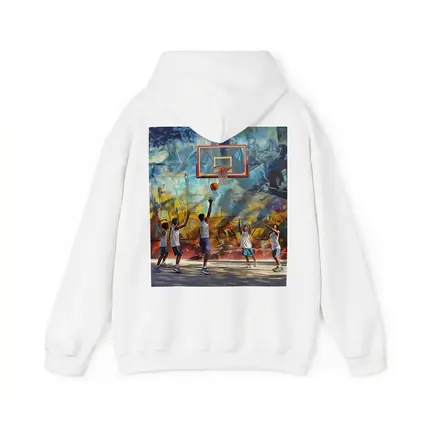 Kids Playing Basketball Urban Mural Wall