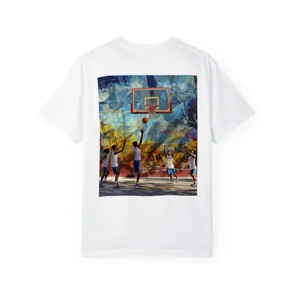 Kids Playing Basketball Urban Mural Wall