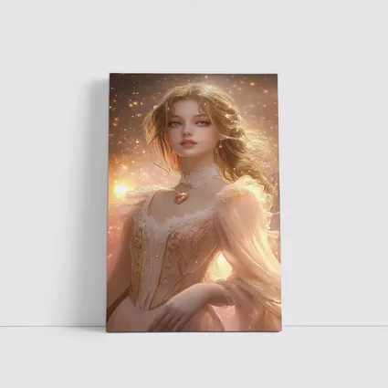 Fantasy Girl Golden Stars Dreamy Pink Gown