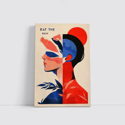Eat The Rich Woman Political Art Deco