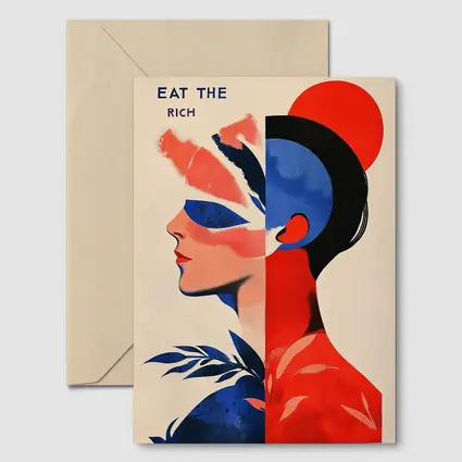 Eat The Rich Woman Political Art Deco