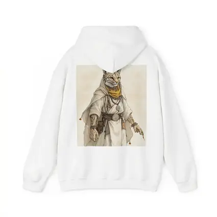 Lynx Warrior Fantasy Art Beige Background