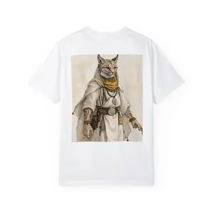 Lynx Warrior Fantasy Art Beige Background