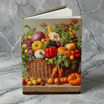 Harvest Basket Vegetables Fruits Oil Painting