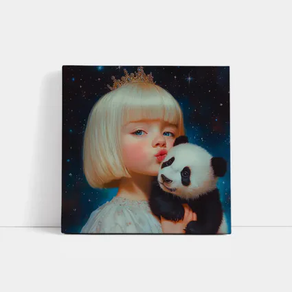 Princess Girl Baby Panda Starry Night