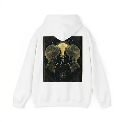 Gemini Twin Faces Gold Celestial Art