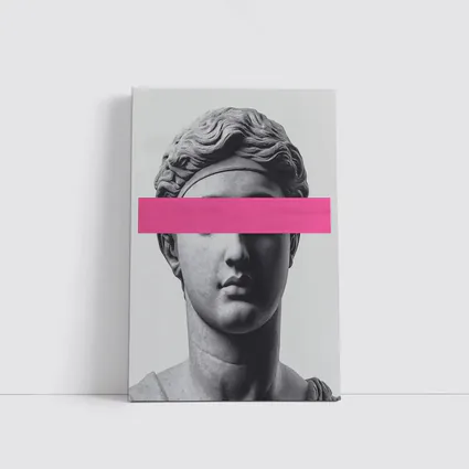 Greek Goddess Statue Pink Bar Pop Art