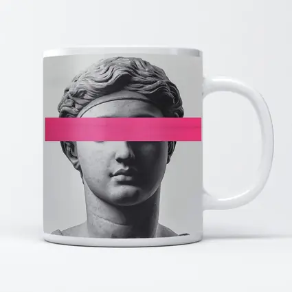Greek Goddess Statue Pink Bar Pop Art