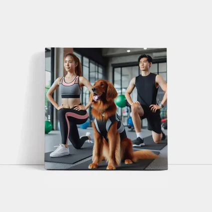 Golden Retriever Dog Gym Fitness Workout