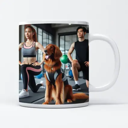 Golden Retriever Dog Gym Fitness Workout