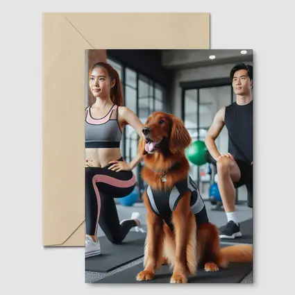 Golden Retriever Dog Gym Fitness Workout