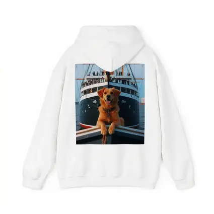 Golden Retriever Dog On Ship Deck