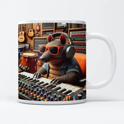 Armadillo DJ In Music Recording Studio