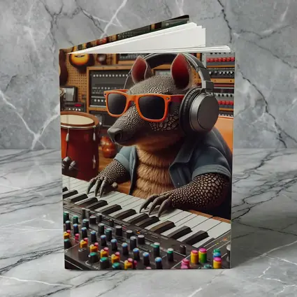 Armadillo DJ In Music Recording Studio