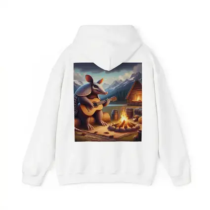 Armadillo Playing Guitar By Campfire Mountains