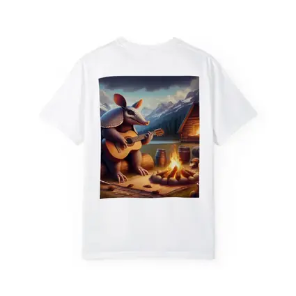 Armadillo Playing Guitar By Campfire Mountains