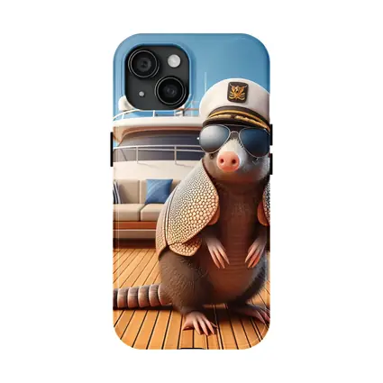 Armadillo Captain Sunglasses Yacht Tropical Background