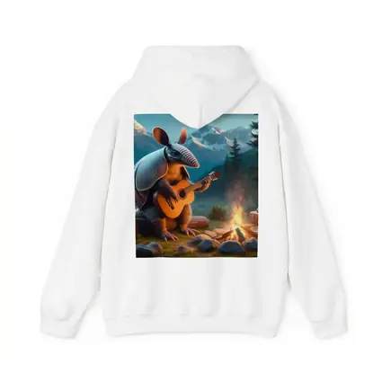 Armadillo Playing Guitar By Campfire Mountains